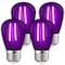 Luxrite S14 LED Edison Purple Light Bulbs 0.5W Colored Bulb for String Lights E26 Base, 4PK LR21731-4PK - alternate 1